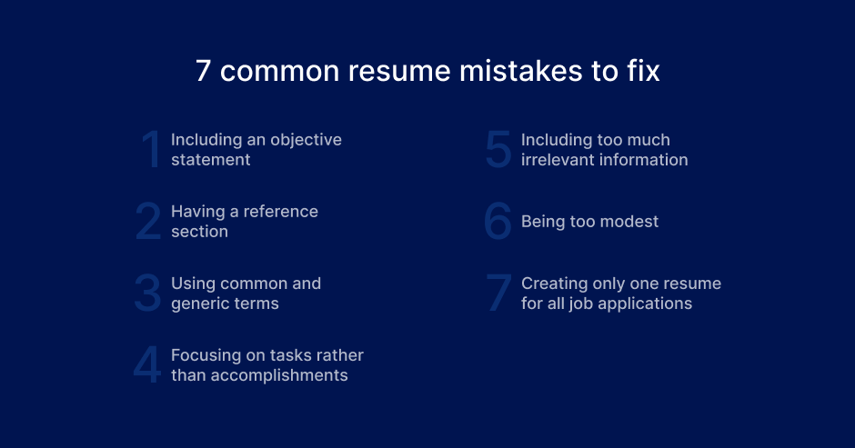 7 most common resume mistakes to fix