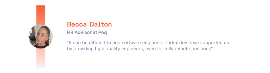How Index.dev ensured Poq hired vetted high-performing tech talent 
