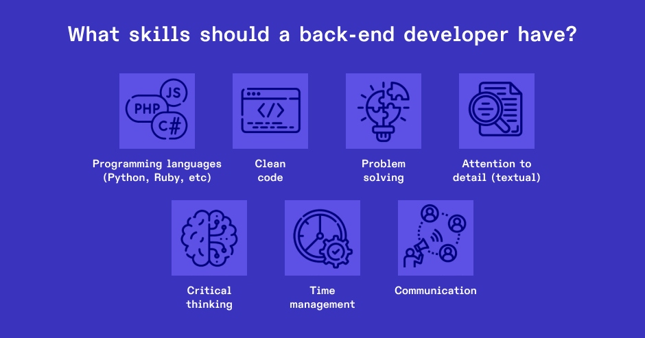 What skills should a back-end engineer have?